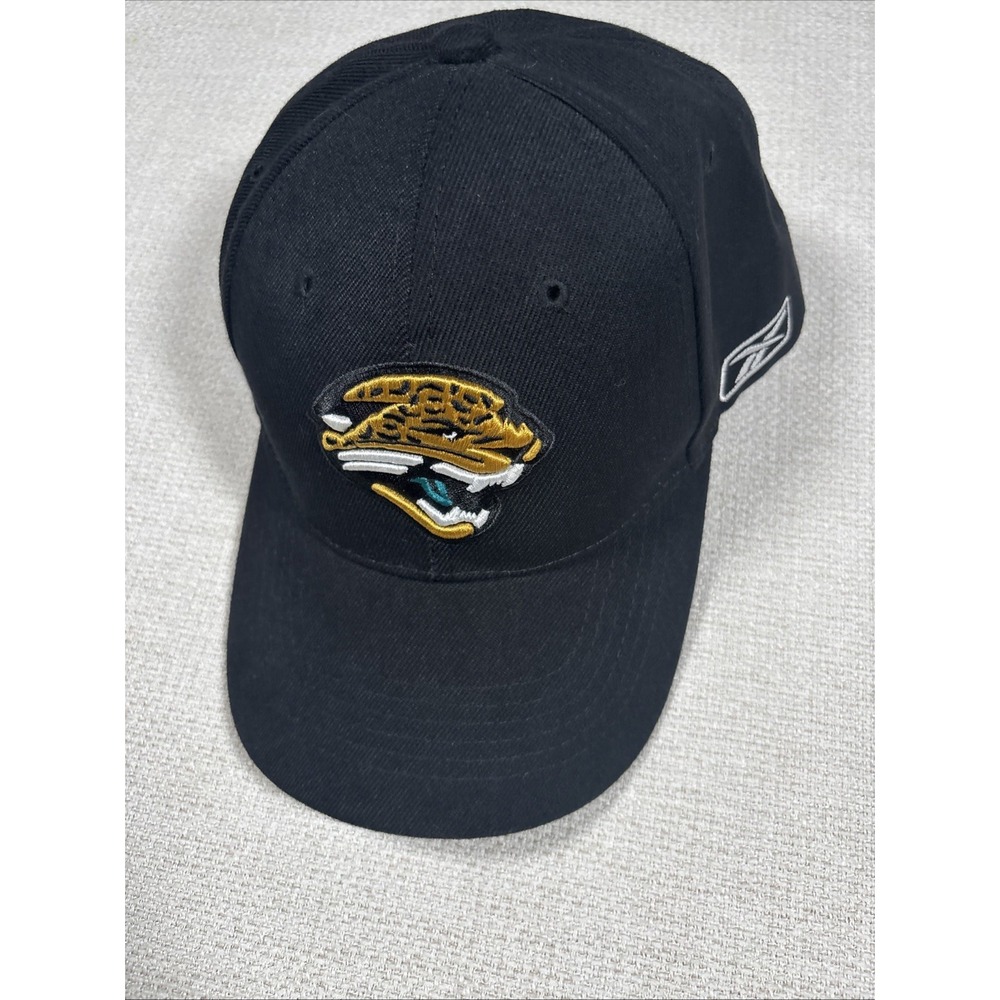 Jacksonville Jaguars Reebok NFL Team Apparel Strapback Cap Black One Sz Vintage